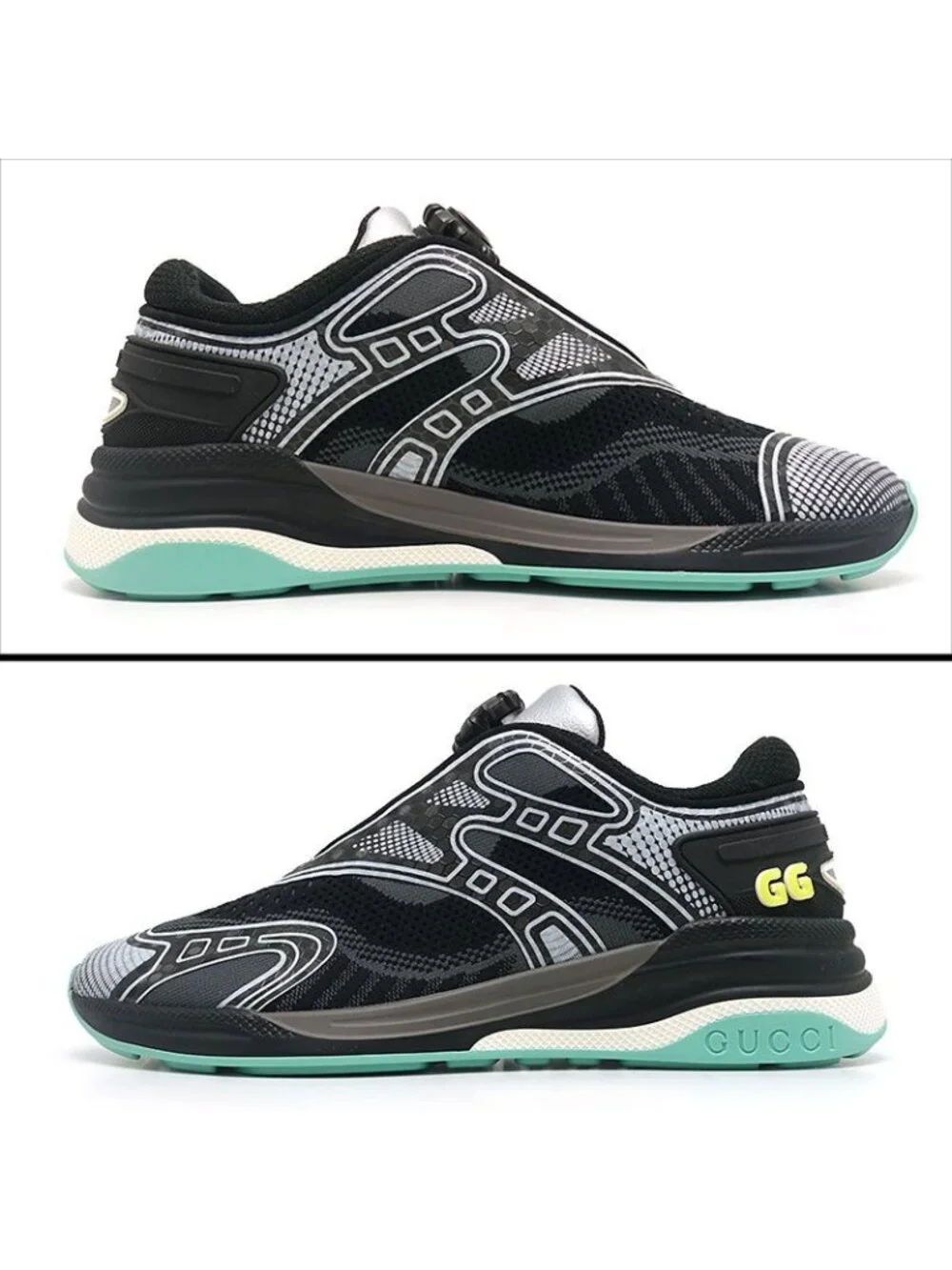 Gucci Ultrapace R Low Cut Sneakers 36 Black - Picture 2 of 9